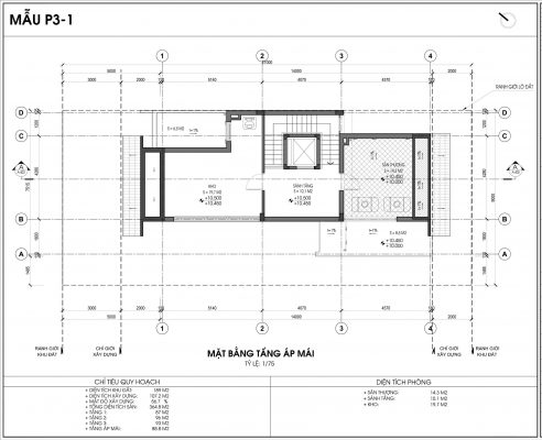 Mẫu biệt thự An Vượng số 1 diện tích 189m2 tầng 4