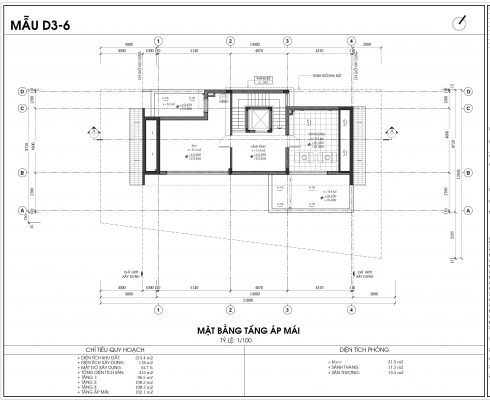 Thiết kế biệt thự An Vượng Villa mẫu D3-6 diện tích 215.4m2 tầng 4