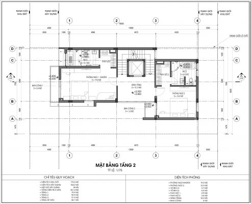 Thiết kế biệt thự An Vượng Villa mẫu 5 diện tích 175.5m2 tầng 2