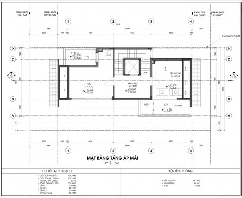 Thiết kế biệt thự An Vượng Villa mẫu 5 diện tích 175.5m2 tầng 4