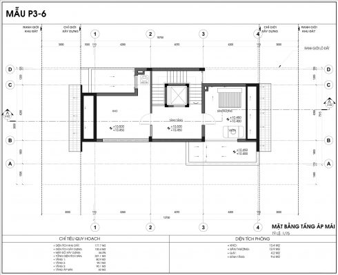 Thiết kế biệt thự An Vượng Villa mẫu 6 diện tích 177.7m2 tầng 4