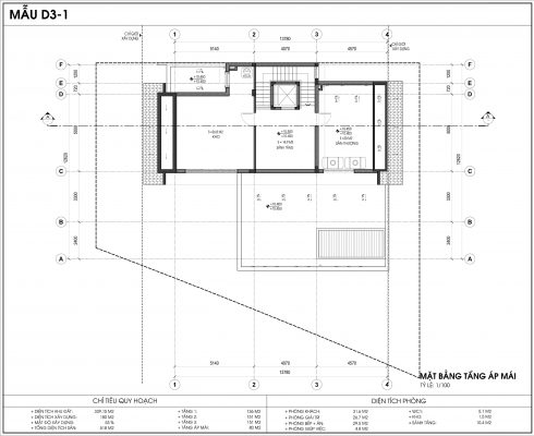 Thiết kế biệt thự An Vượng Villa mẫu D3-1 diện tích 339.15m2 tầng 4