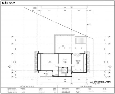 Thiết kế biệt thự An Vượng Villa mẫu D3-2 diện tích 339.15m2 tầng 4